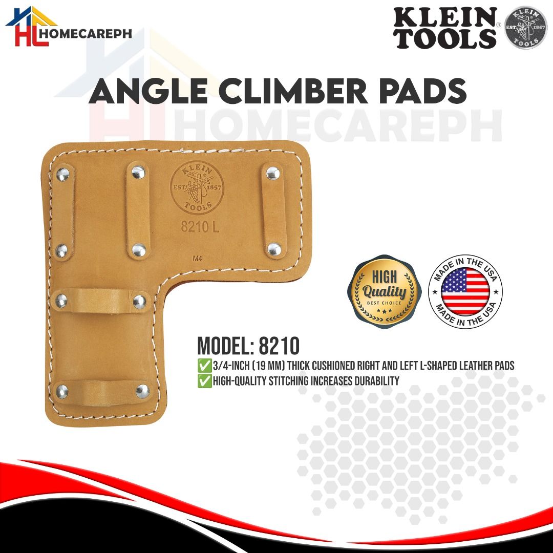 Klein Tools 5-Pocket Tool Pouch 5126 (Category: Construction Tools & Equipment) located in Manila. Submitted by homecareph (Listing ID 1302455425, Image 1). Description: 02-09-2026 ✅For Sale !!! ✅Retail / Wholesale ✅KLEIN TOOLS ANGLE CLIMBER PADS ✅MODEL: 8210 • 3/4-inch (19mm) thick cushioned right & left L-Shaped leather pads • High-quality stitching increases durability ✅100% Original ✅Made in USA ✅Quality Guaranteed ✅For pick-up, our office wa