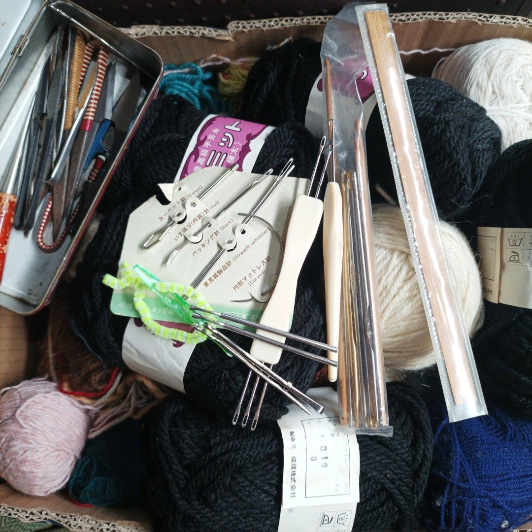 Knitting Needles, 98 pcs assorted yarn, and Tools Set (Category: Craft Supplies & Tools) located in Dasmarinas. Submitted by k3japanstoreph (Listing ID 1420572377, Image 1). Description: FOR SALE Big Yarn Box and Crochet Tools Lot • Yarn lot box with crochet tools • Good condition • Best for knitting and crochet projects 💰 ₱800 📍 Dasmariñas, Cavite ❌ No COD ❌ No reservations ❌ No return ❌ No exchange #YarnBox #CrochetTools #CaviteSeller.