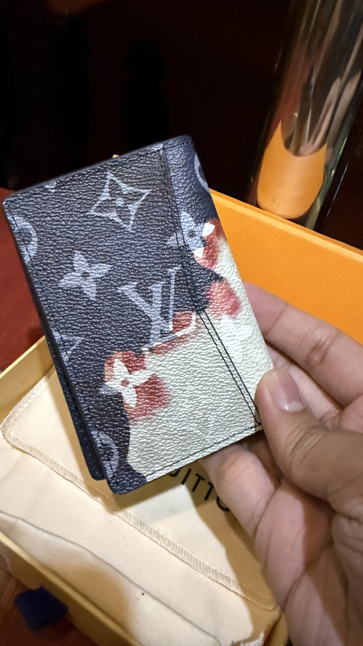 Louis Vuitton Bleach Monogram Pocket Organizer (Category: Luxury Bags & Wallets) located in Cabuyao City. Submitted by gerliecloset20243 (Listing ID 1420657693, Image 2). Description: - Louis Vuitton wallet - Features a beautiful Bleach design - Navy blue interior - Multiple card slots - Louis Vuitton Paris logo - Includes original box and dust bag - Made in France -Microchipped -No Flaws, No Cracks, No Damage (as if it is new) Just PM me for mor