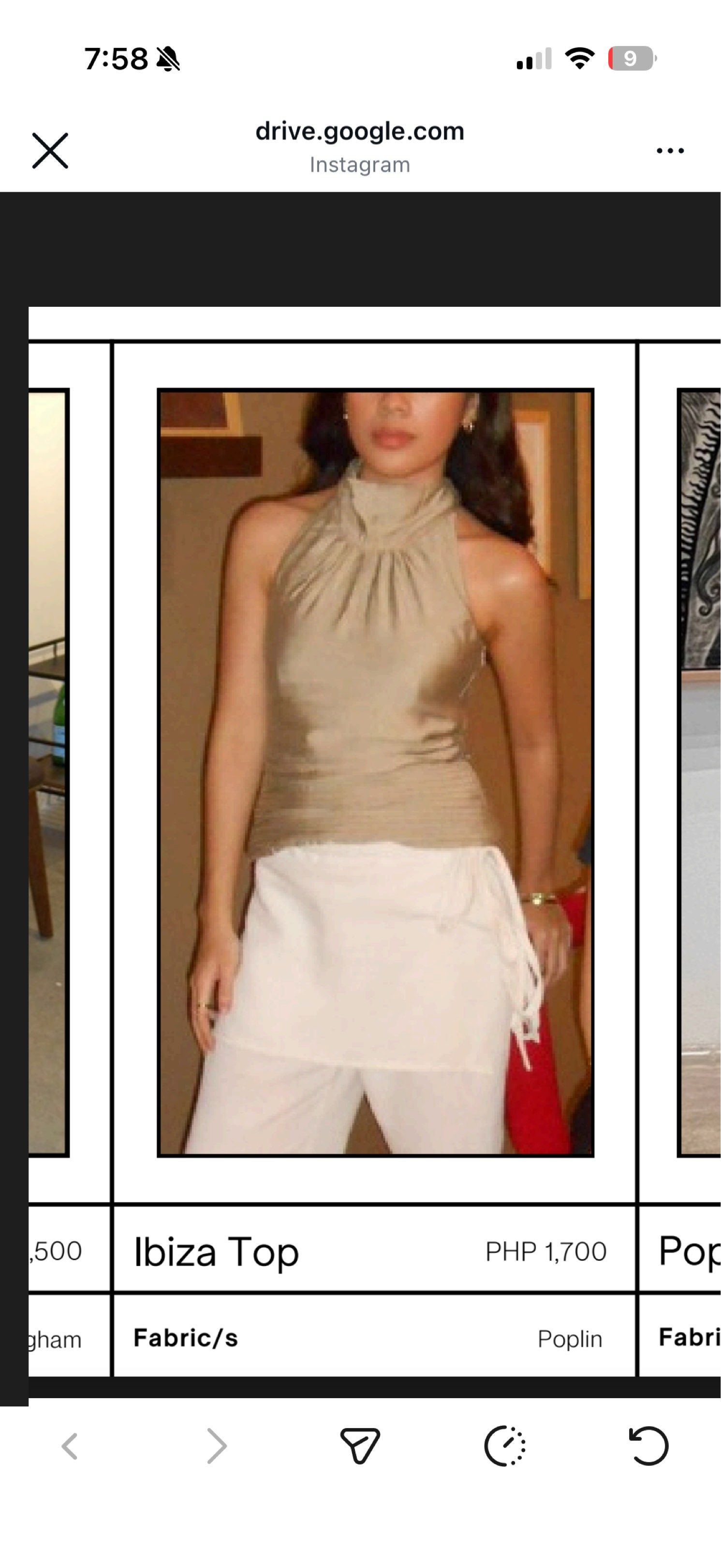 Miu The Label Ibiza Top (Category: Sleeveless) located in Mabalacat. Submitted by prelovedbydne (Listing ID 1420676904, Image 2). Description: Size S on tag Used once.