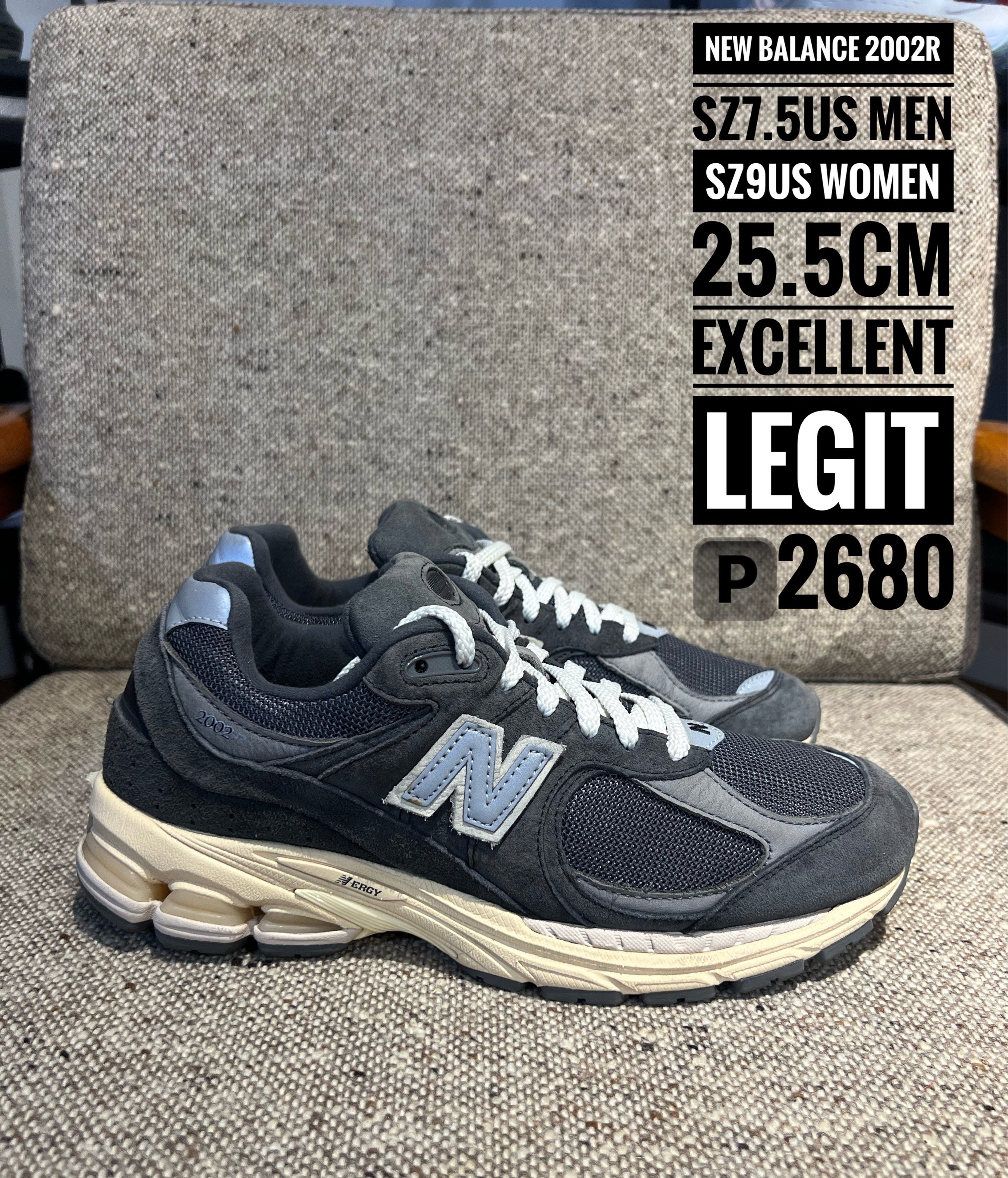 New Balance 2002R Grey Sneakers (Category: Sneakers) located in Baguio. Submitted by cray1234 (Listing ID 1420742444, Image 1). Description: - New Balance 2002R sneakers - Size: US 7.5 Men / US 9 Women (25.5cm insole) - Color: Grey and off-white - Condition: Excellent - Includes original laces.