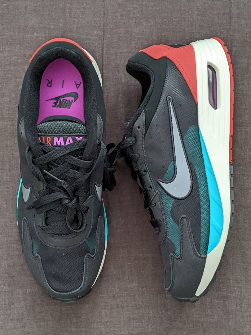 Nike Air Max SC Black Sneakers (Category: Sneakers) located in Quezon City. Submitted by glitzytech (Listing ID 1420639708, Image 3). Description: For Sale only: Nike Air Max SC sneaker - Color: Black with teal and red accents - Size: US 10 Men - Brand new and original Meet up: Araneta, Cubao God bless us all!.