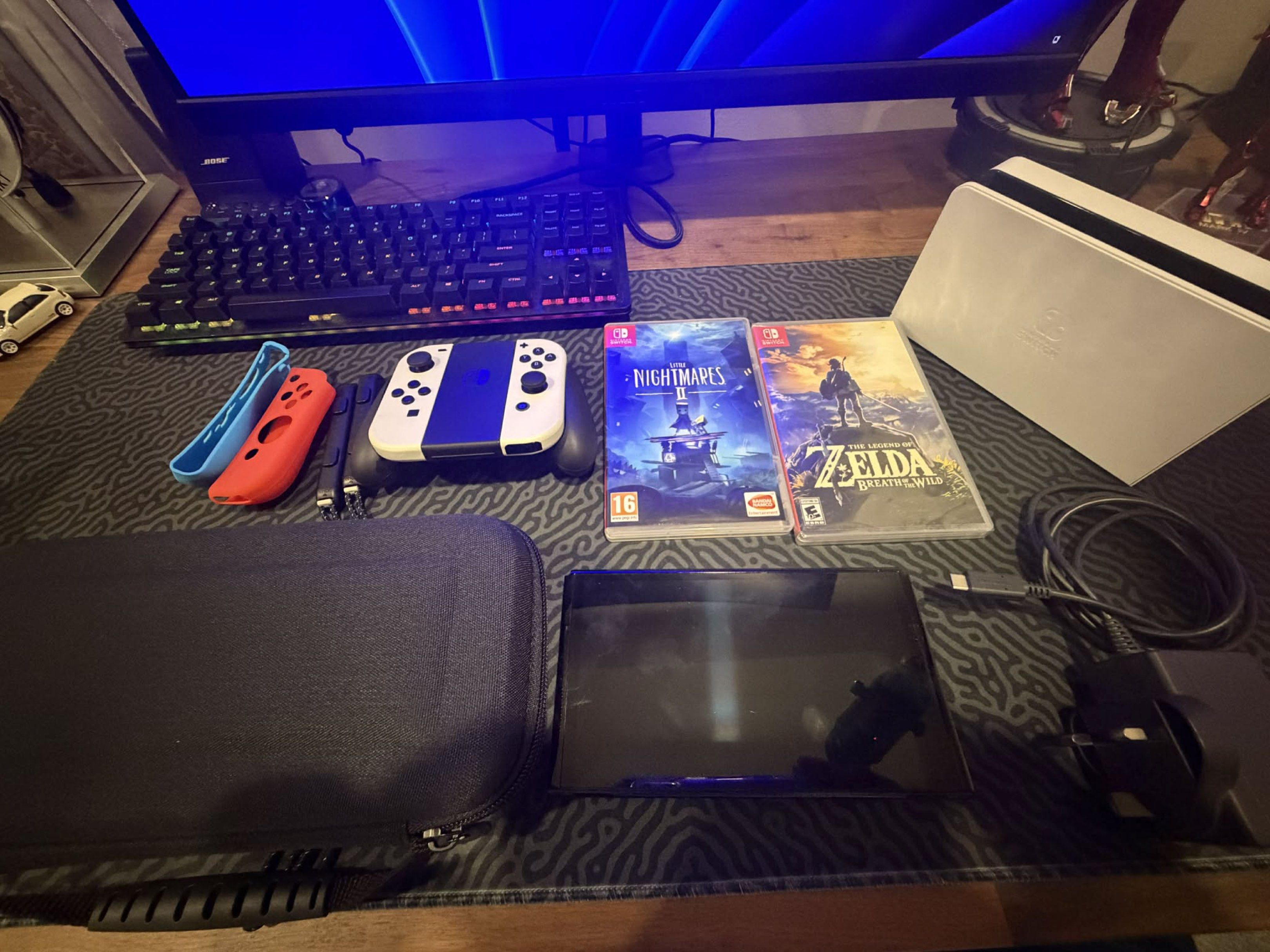 Nintendo Switch (White) V1 OLED BUNDLE with Games (Category: Nintendo) located in Quezon City. Submitted by larancl (Listing ID 1420578277, Image 1). Description: FOR SALE NINTENDO SWITCH (WHITE) OLED BUNDLE!! WITH 2 FREE GAMES: - Little Nightmares II - ZELDA (Breath of the wild) (SEALED) Smooth and no issues! PM for more details No more box. What you see is what you get. Inclusions: Main console with original Joycons Charger HDMI cable Joycon gr