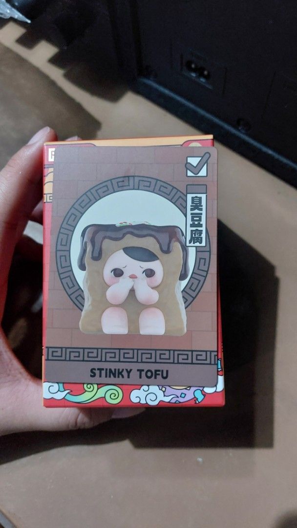 POPMart Pucky Feast - Stinky Tofu (Category: Designer & Blind Box Toys) located in Manila. Submitted by declutterwithhm (Listing ID 1420738053, Image 1). Description: 🍀BRAND NEW 🍀Official from Popmart 🍀Check Card. Opened bottom, All inclusions 🍀FREEBIE: RANDOM MINI BEANS 🍀SF not included 🍀Loc: Batasan Hills Q.C. 🍀MOP: Gcash/Maya/GoTyme 🍀MOD: SDD (Lalamove)/ J&T 🍀Message for more details.