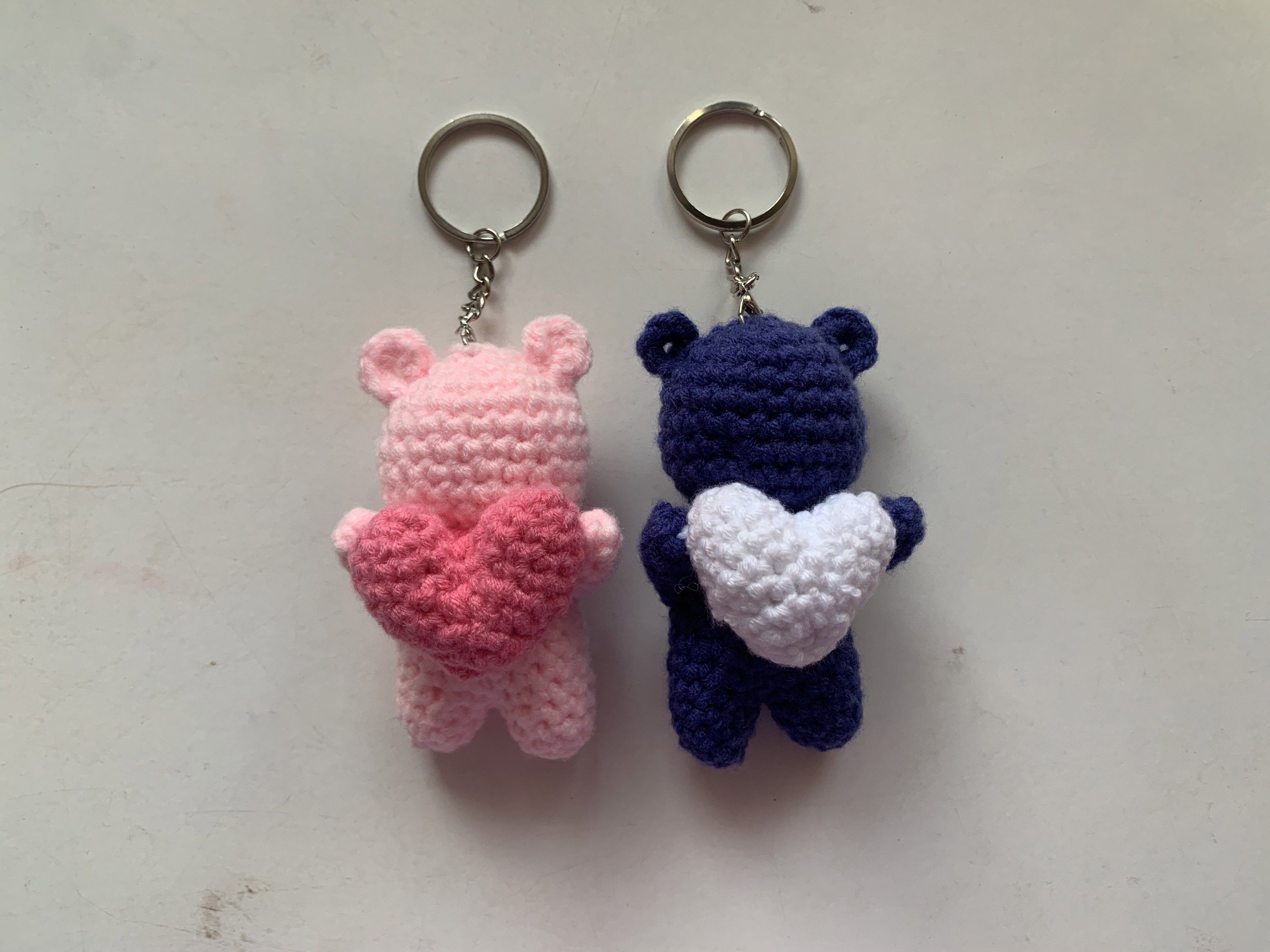 PRE ORDER Crochet Bear Keychain with Heart - Lovely Runner Kdrama inspired (Category: Handmade Craft) located in Kuala Lumpur. Submitted by aininhelmy32417 (Listing ID 1420672950, Image 1). Description: - 100% handmade - PRE ORDER only.