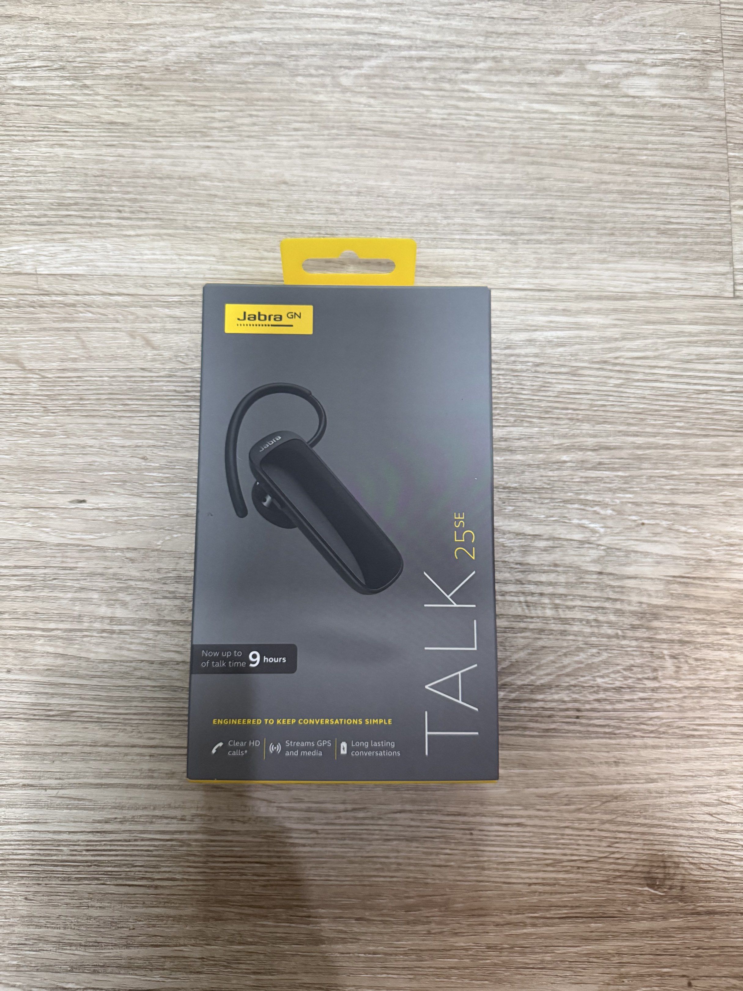 BRAND NEW Jabra Talk 25 SE Bluetooth Headset (Category: Headphones & Headsets) located in Manila. Submitted by lindseybentables (Listing ID 1420672502, Image 1). Description: - Jabra Talk 25 SE for clear calls. - Up to 9 hours of talk time. - Streams GPS and media. - Long-lasting wireless conversations. - Box sealed with dents. No warranty..