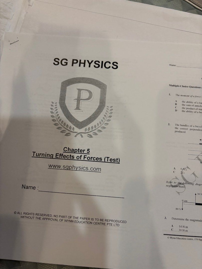 sg physics notes physics (Category: Assessment Books) located in Singapore. Submitted by preloveditemshehehe (Listing ID 1420722308, Image 1). Description: Topics include: kinematics mechanic Forces Dynamics Turning effect of forces the above comes with detailed notes, question booklets and guided questions .