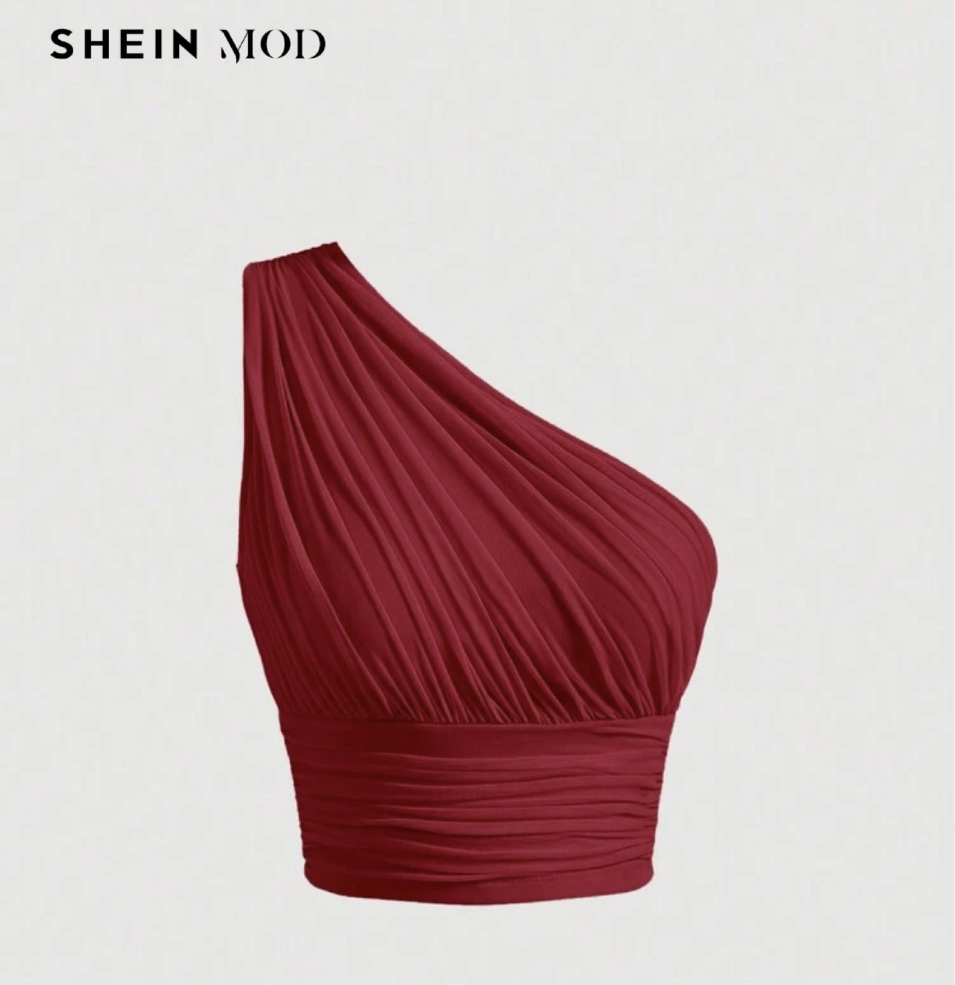 SHEIN Venus top (Category: Others Tops) located in Manila. Submitted by abcdwayne (Listing ID 1420705745, Image 1). Description: SHEIN one shoulder Slim fit crop top Used once sa event Makapal Classy .