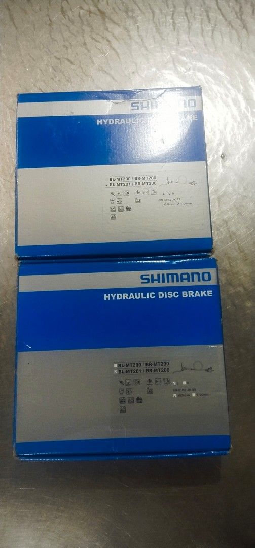 Shimano MT201 Hydraulic Disc Brake Set (Category: Bicycles) located in Muntinlupa City. Submitted by grayfox05 (Listing ID 1420734303, Image 1). Description: - Shimano MT201 hydraulic disc brake set. - Includes front and rear brakes. - Ready to install. - Made in Malaysia. - Model Numbers: MT201, BR-MT201, BL-MT201 - Includes original packaging..