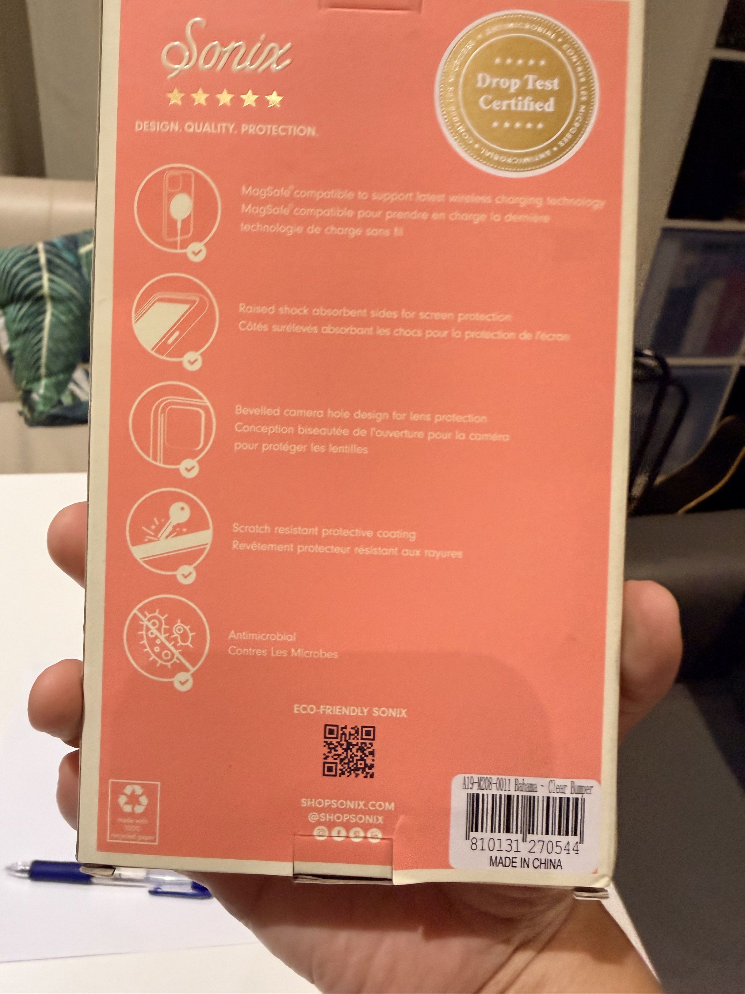 Sonix phone case for Iphone 15 pro (Category: Cases & Sleeves) located in Cainta. Submitted by martiniko1108 (Listing ID 1420662103, Image 2). Description: Brand new. Payment via gcash or bank transfer. Delivery via grab or lalamove.
