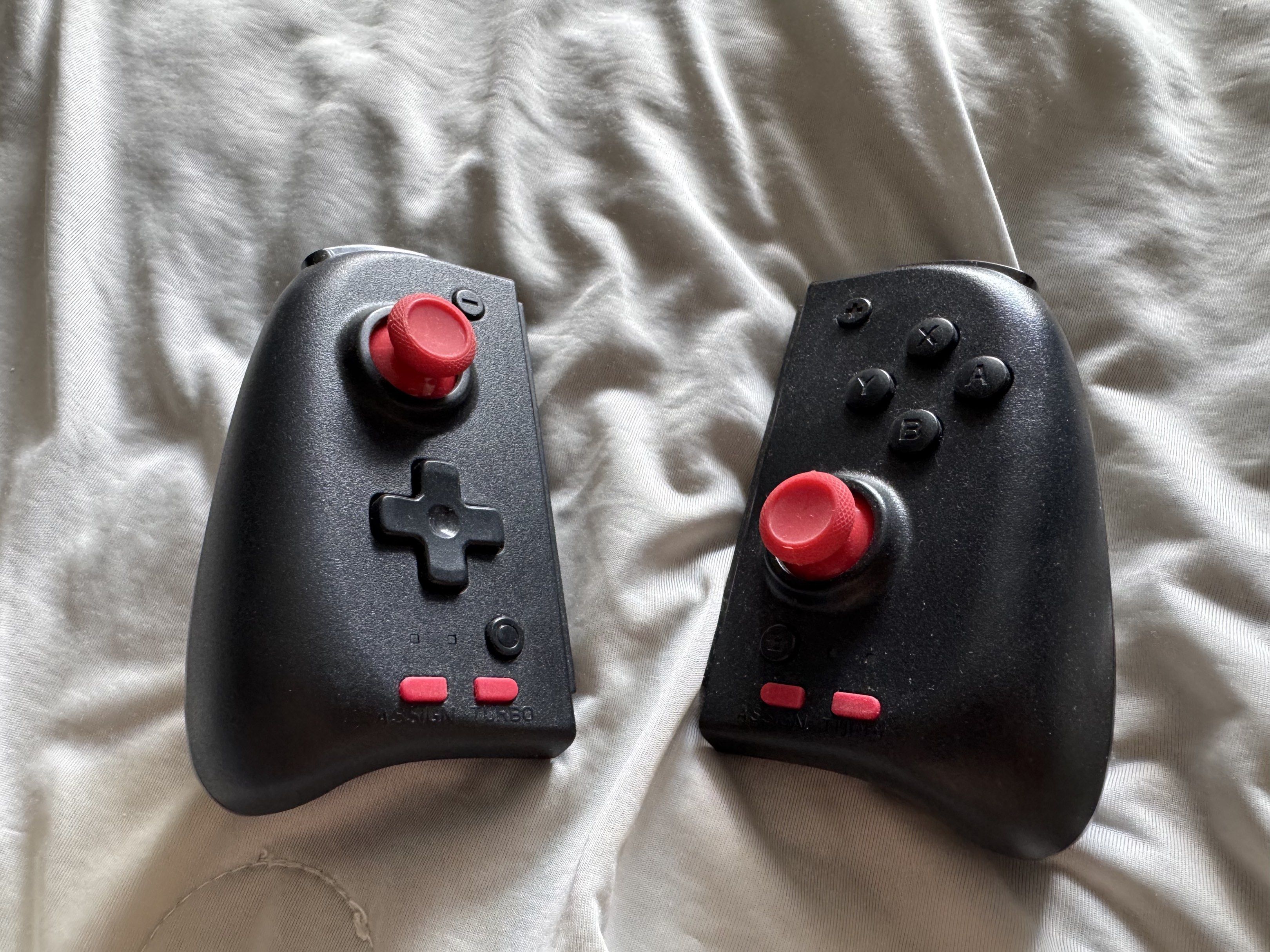 Switch Controller - Black (Category: Controllers) located in Singapore. Submitted by kennykerff (Listing ID 1420628440, Image 1). Description: - Black Switch controller - Red thumbsticks and buttons - Includes all necessary gaming buttons - Good professional controller which works with Nintendo Swtich/ OLED version. - Not compatible with Switch 2 -Does not come in box.