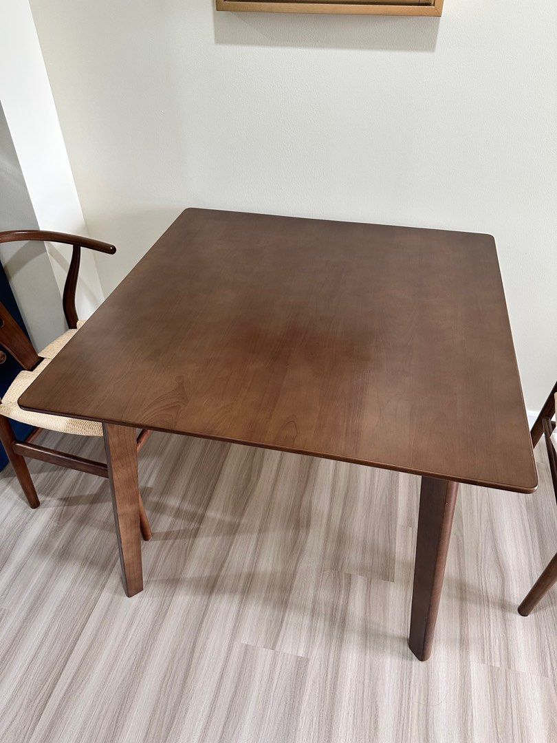 Table 90x90x75 walnut color (Category: Tables & Sets) located in Malabon City. Submitted by stephaniepo2003 (Listing ID 1413984169, Image 1). Description: Only the table and chairs in the picture is for sale.