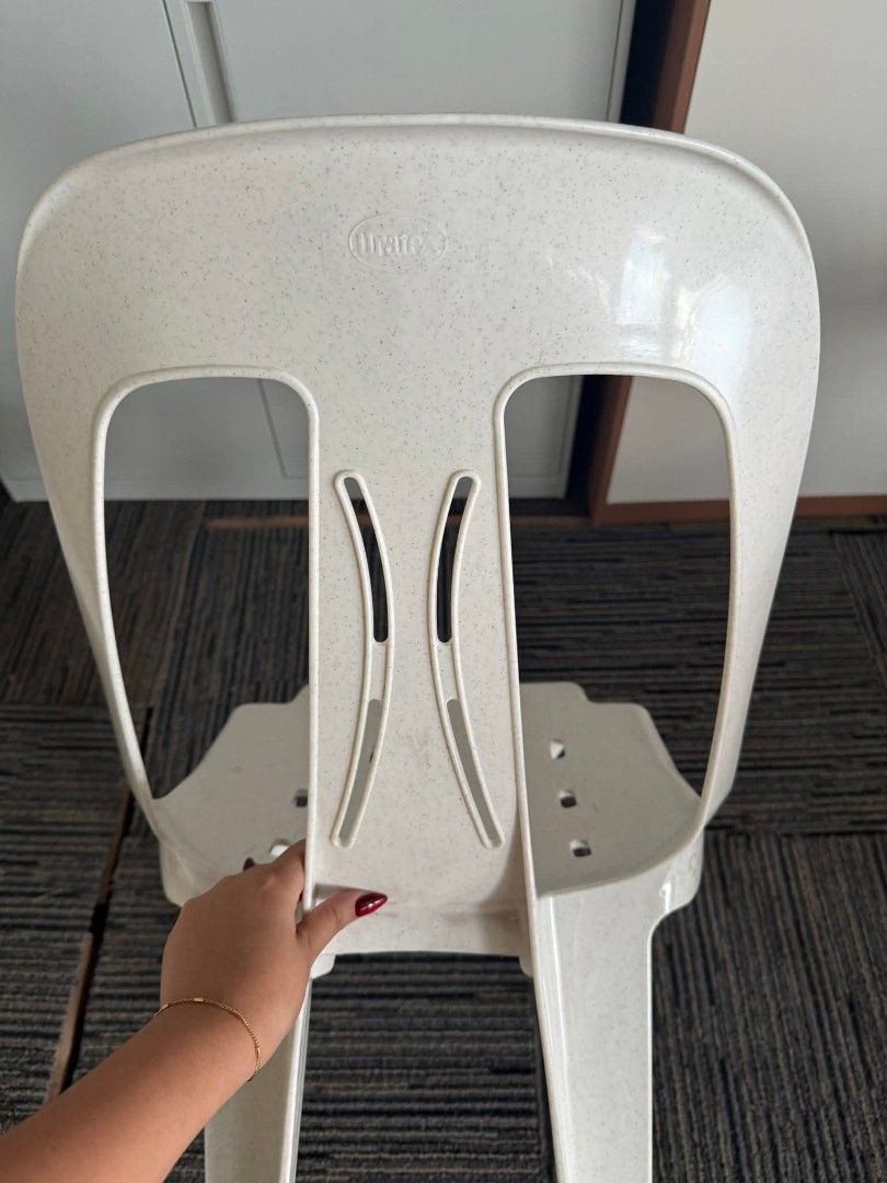 Uratex Plastic Chairs - Stackable (Category: Chairs) located in Binan City. Submitted by plesisrhin96177 (Listing ID 1420573010, Image 3). Description: BRAND-NEW URATEX MONOBLOCK CHAIR - Uratex plastic chairs - Durable and stackable design - Comfortable backrest - Color: White with blue accents - Ideal for indoor and outdoor use - Perfect for events or everyday seating.