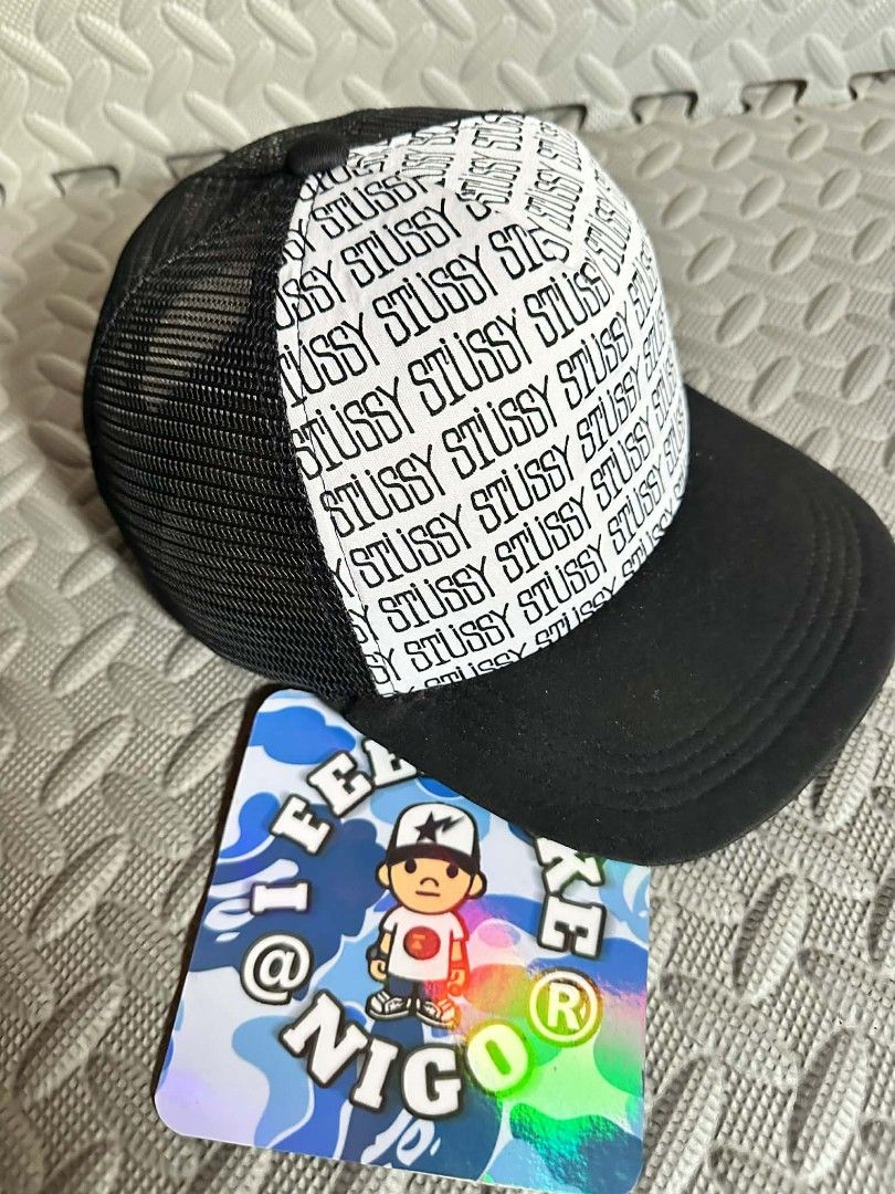 Vintage Stussy Trucker Cap (Category: Caps & Hats) located in Davao. Submitted by if33likenigo (Listing ID 1420588013, Image 2). Description: all details posted vintage stussy trucker cap soft foam issue last pic minor crack brim.