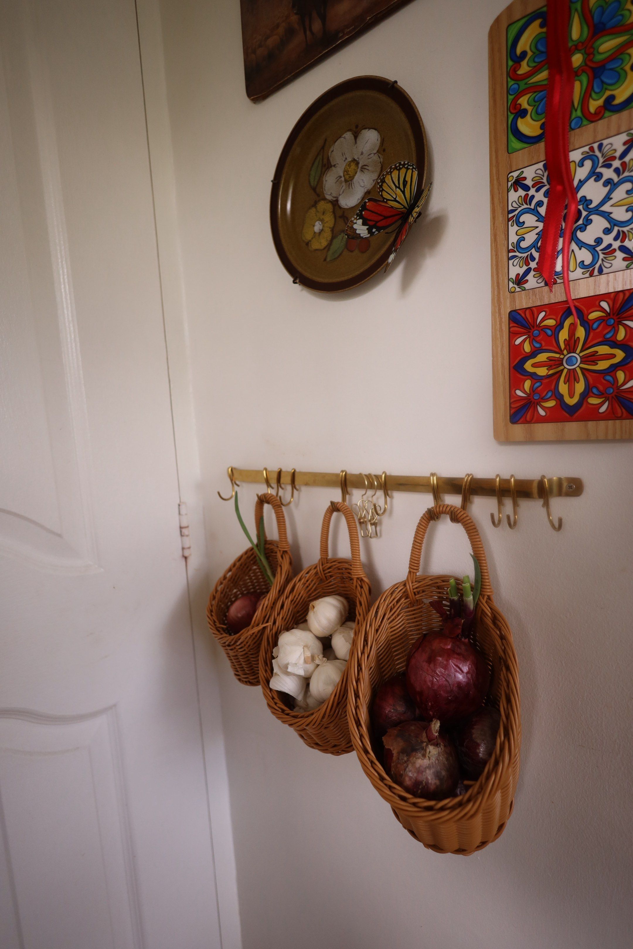 Wicker Wall-Mounted Basket Set & Rod (sold as separate (Category: Storage Boxes & Baskets) located in Antipolo. Submitted by clauds.thetic (Listing ID 1420651446, Image 3). Description: Sold separately Clauhaus organizers Rod with hooks— PHP 680 Polyrattan baskets 🧺- PHP 880.