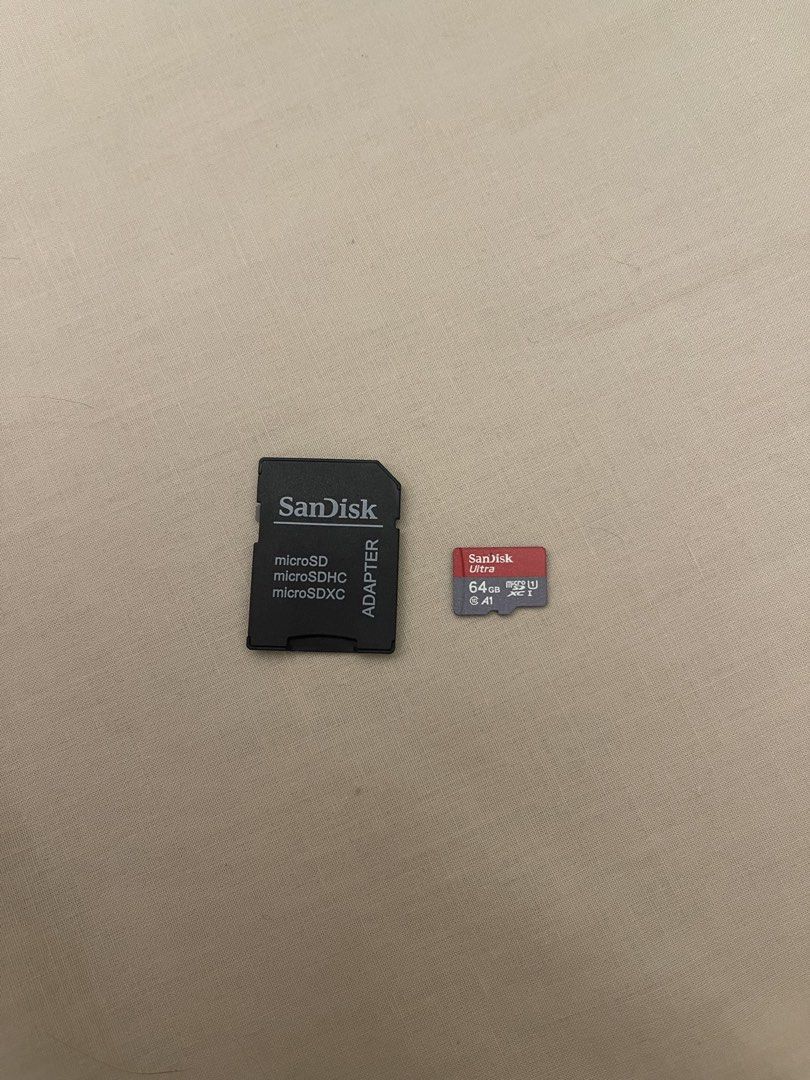 64gb micro sd card & sd card adapter (Category: Memory & SD Cards) located in Quezon City. Submitted by ilovemunchies (Listing ID 1424104521, Image 1). Description: rfs: bought the wrong thing. meant to buy a regular sd card -brand new -used once to test -legit dm me for more pics or details!.