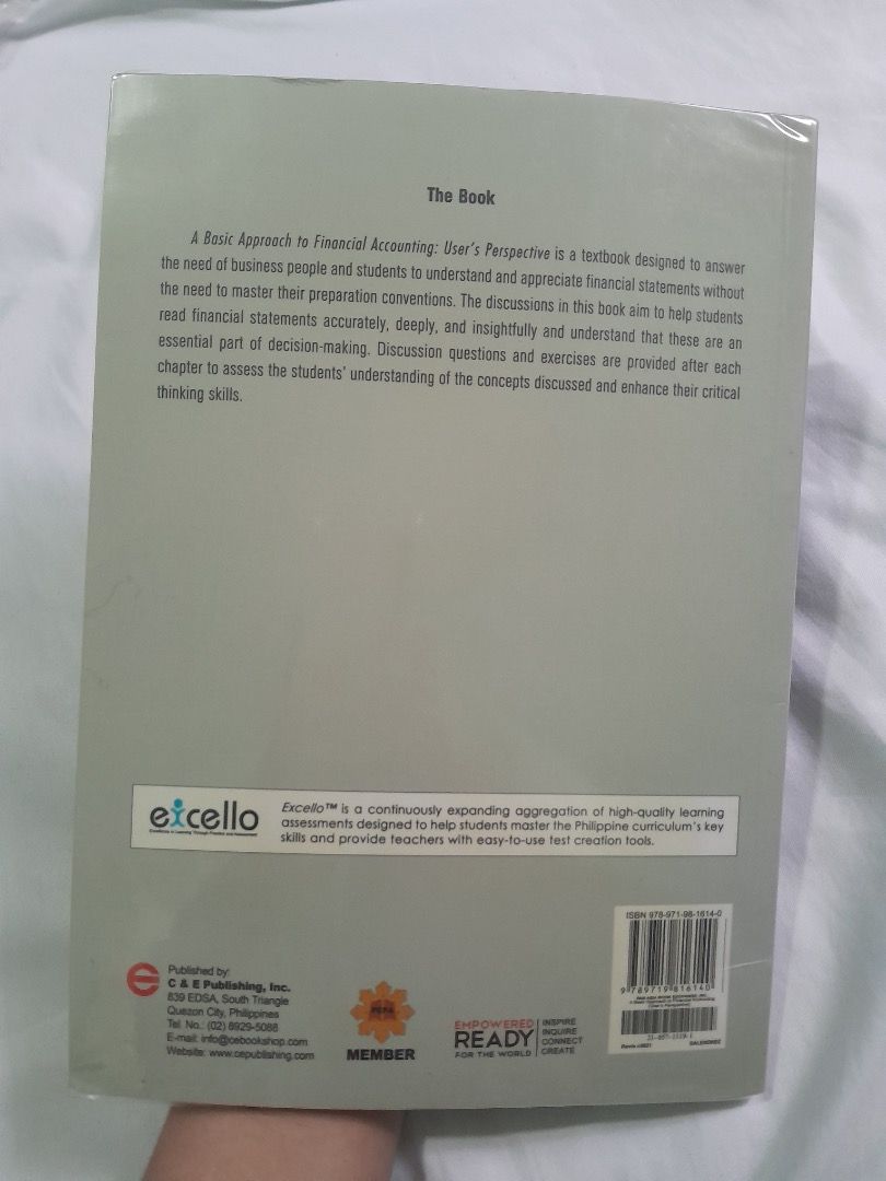 A Basic Approach to Financial Accounting Textbook (Category: Textbooks) located in Pasay City. Submitted by xoxoprelovedgossipgirl (Listing ID 1424008225, Image 2). Description: - With plastic cover - Never used - Front cover became yellowish due to storage MOP: GCASH MOD: JNT.