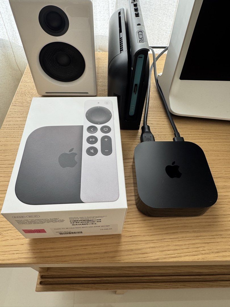 Apple TV 4K (3rd generation) (Category: Media Streamers & Hubs) located in Antipolo. Submitted by barok0325 (Listing ID 1424061259, Image 3). Description: Opened today (March 1, 2026) just to check — basically brand new Apple TV 4K (2024 model). ✅ 4K HDR, Dolby Vision & Dolby Atmos ✅ Includes USB-C Apple TV Remote (3rd Gen) ✅ HDMI 2.1 compatible ✅ Perfect for streaming, apps, and full Apple ecosystem integration Package Includes: • Apple TV 4K (2