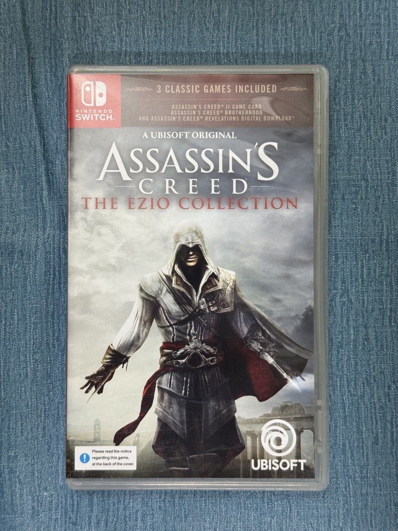 Assassin's Creed: The Ezio Collection - Nintendo Switch (Category: Nintendo) located in Las Pinas. Submitted by lukespl (Listing ID 1424060753, Image 1). Description: - Assassin's Creed: The Ezio Collection for Nintendo Switch - Includes Assassin's Creed II, Assassin's Creed Brotherhood, and Assassin's Creed Revelations - Original Ubisoft game - Game cartridge included - Barely used ₱1,000 + Shipping .