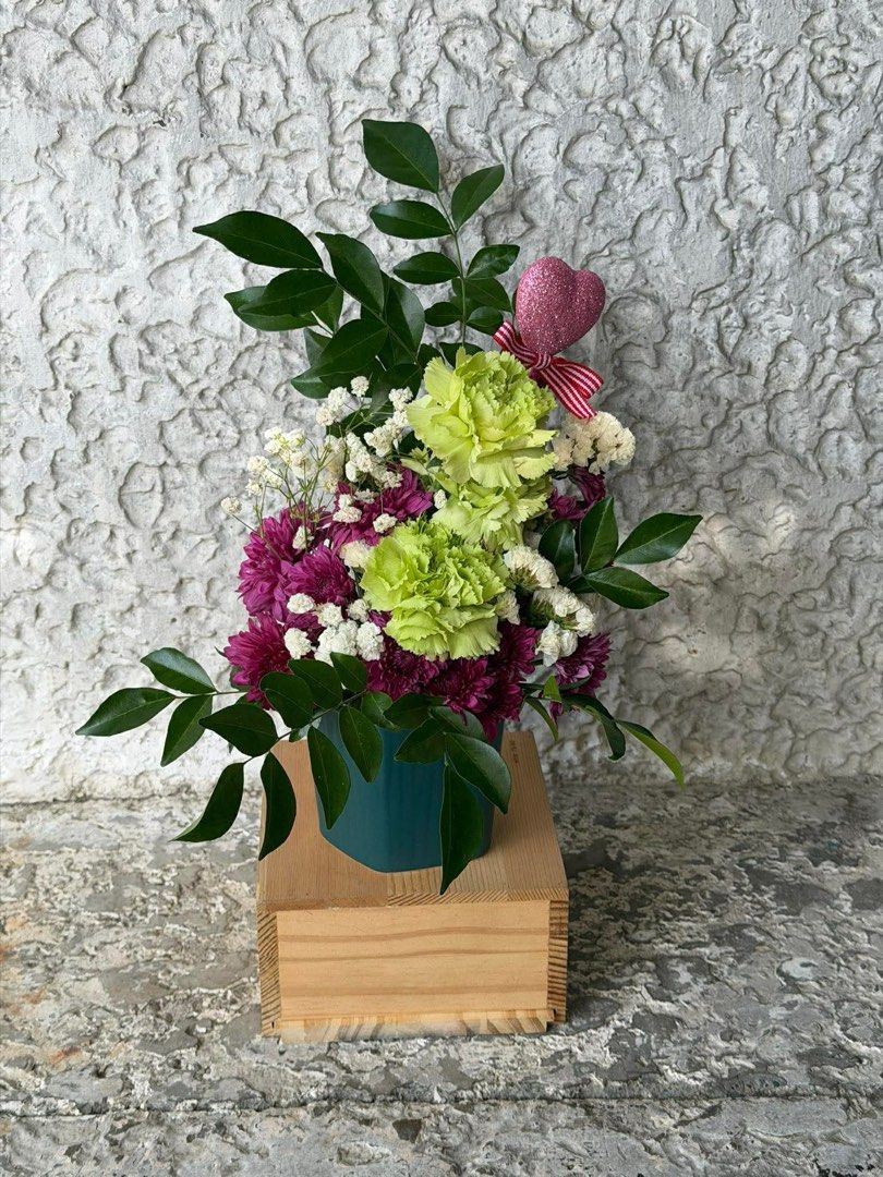 Birthday Flower Arrangement with Wine (Category: Flowers & Bouquets) located in Manila. Submitted by stuffandtelle (Listing ID 1423982542, Image 3). Description: Sharing Tita @chickygonzalez' unique and beautiful flower arrangements. ✨ Every piece is personalized, handcrafted, and thoughtfully designed. Super passionate din siya in what she does, so you can really see and feel the love and effort in every arrangement. 💐✨ PM her or message me for