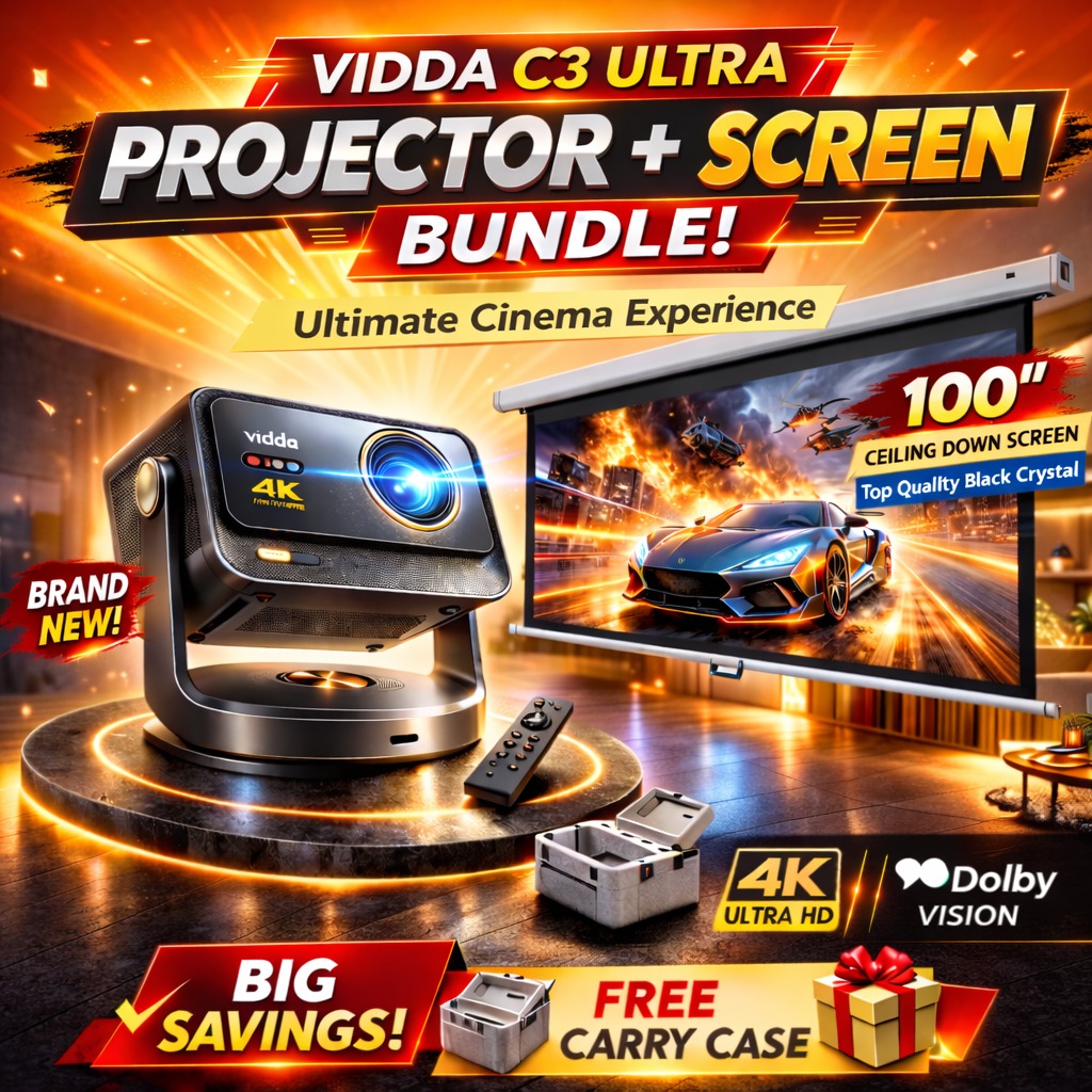 [BUNDLE] Vidda C3U 4K Projector + 100