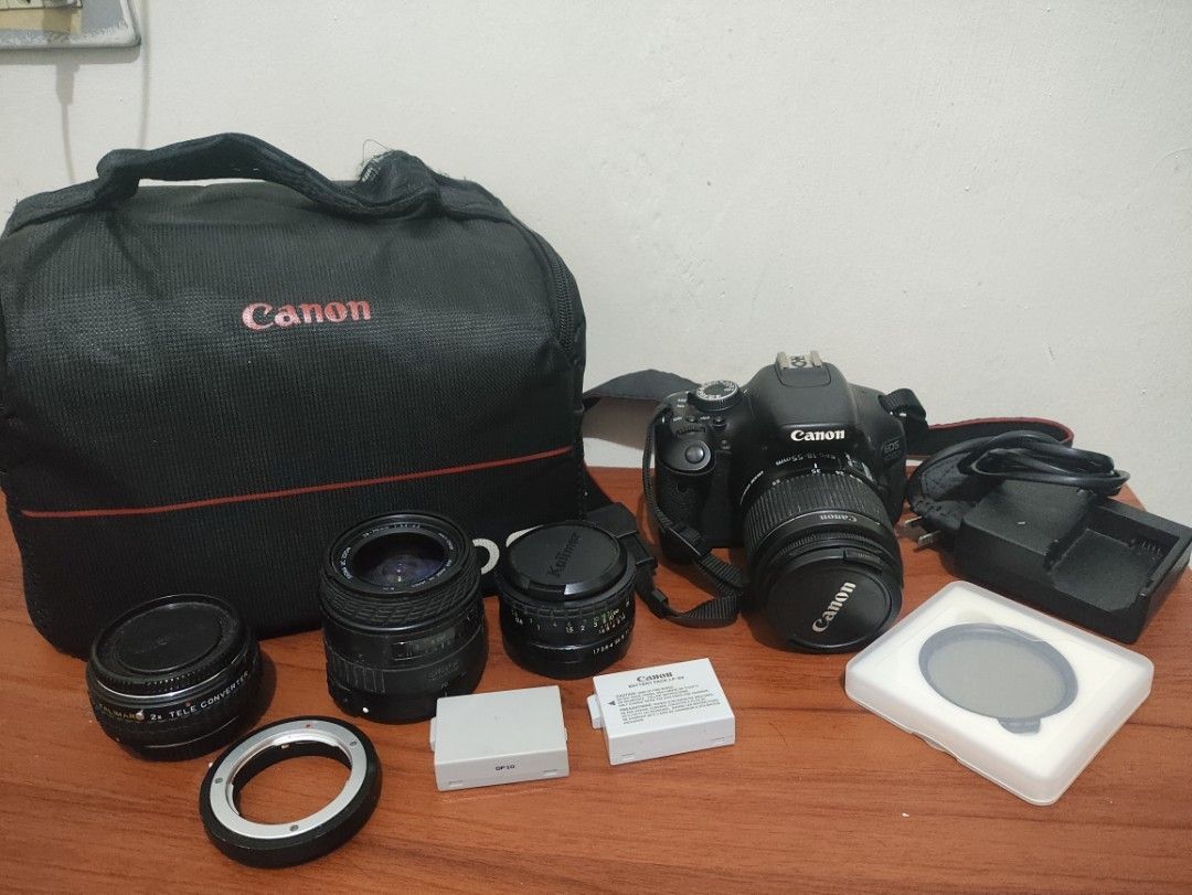 Canon EOS 600D Camera with Lenses (Category: Cameras) located in Taguig. Submitted by ralphraven36961 (Listing ID 1424014119, Image 1). Description: 📸 Canon 600D (Rebel T3i) Bundle – Negotiable Inclusion: Canon 600D Body Canon EF-S 18-55mm f/3.5-5.6 Sigma UC Zoom 28-70mm f/3.5-4.5 Kalimar Auto Coated MC 50mm f/1.7 2x Teleconverter M/MD to EF/EFS Converter 2 Extra Batteries Charger with Cable Lens Hood 2 Camera Bags new added battery grip --- ⚠️ 