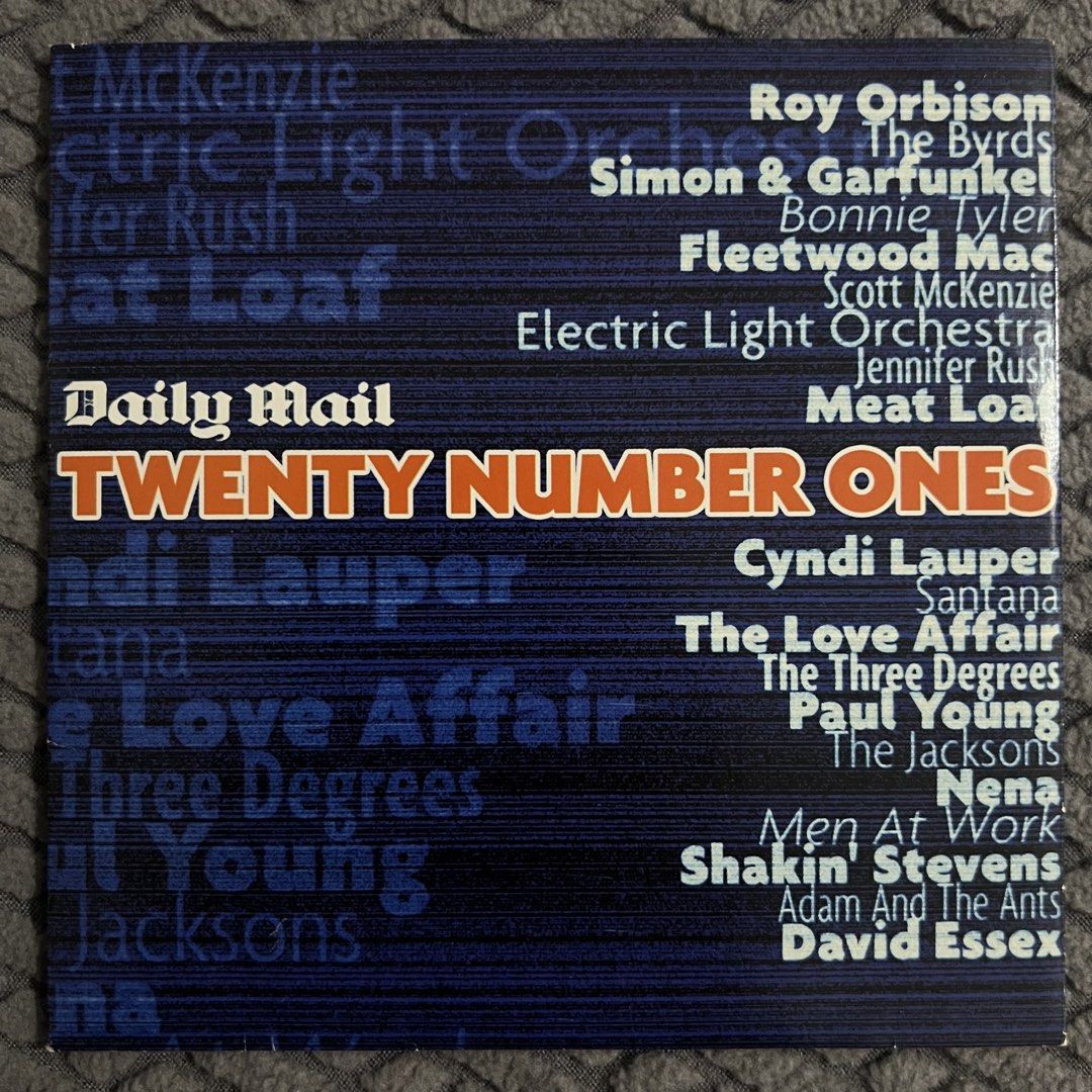 Daily Mail Twenty Number Ones (Category: CDs & DVDs) located in Caloocan City. Submitted by thelittlejewelcase (Listing ID 1424110503, Image 1). Description: - 20 Number One Hits CD - Features artists like Roy Orbison, The Byrds, Simon & Garfunkel, Bonnie Tyler, and Fleetwood Mac - Compilation by Sony Music - Compact Disc Digital Audio (CDDA).