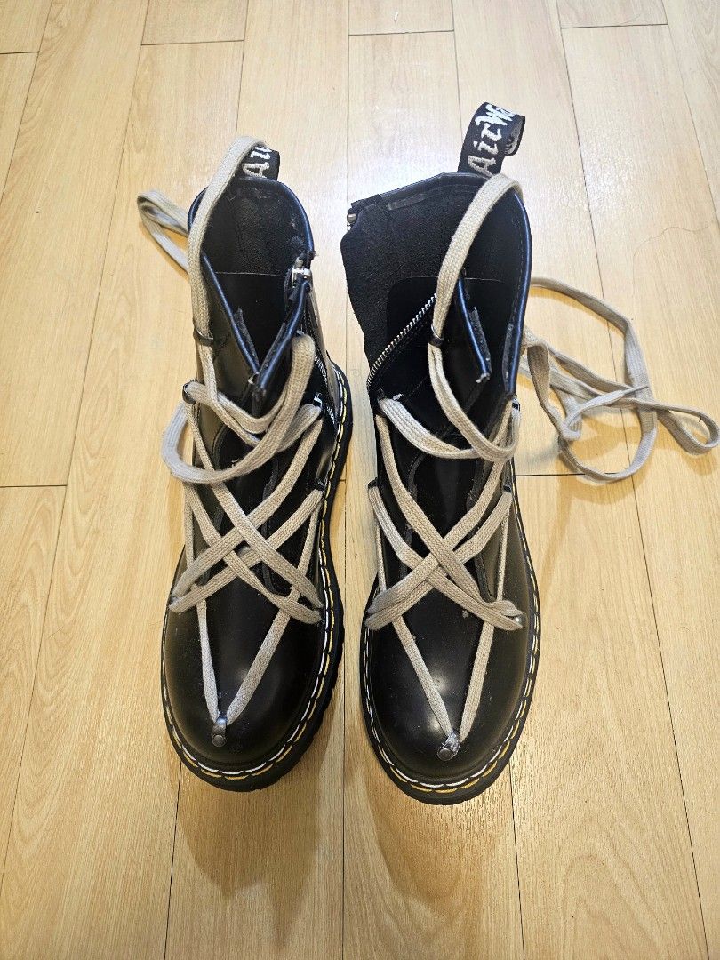 Dr. Martens AirWair Black Boots (Category: Boots) located in Manila. Submitted by marstipidtreasures (Listing ID 1424088093, Image 1). Description: - Black Dr. Martens boots - Lace-up design with side zipper - Features AirWair tag - Oil, fat, acid, and alkali resistant sole - Size: 41 EU / 8 UK / 10 USL - Made in China - Never been used - Original packaging no longer available - RFS: Decluttering Pick-up: thru lalamove/grab MOP: Gcash only 📌 No 