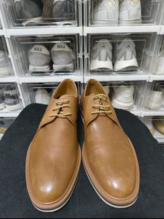 Lanvin H&M Brown Metallic Men\'s Dress Shoes 10.5 Lanvin H&M Brown Shiny Oxford Derby Dress Shoes... | Depop main image 2