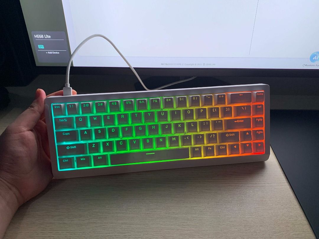 EPOMAKER HE68 Lite Keyboard (White) Hall Effect Keyboard, Computers ...