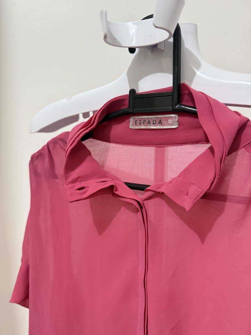 Espada Pink Sheer chiffon blouse (Category: Blouses) located in Taguig. Submitted by sofya07 (Listing ID 1424041883, Image 2). Description: .