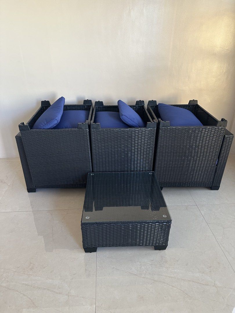 For Sale: Outdoor Sofa Set (Category: Sofas) located in Manila. Submitted by krissy_mercado (Listing ID 1424114836, Image 2). Description: Brand new Synthetic rattan Powder coated steel framing Cod gcash payment via lalamove .