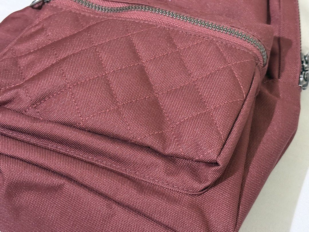 Herschel Supply Co. Backpack small (Category: Backpacks) located in Quezon City. Submitted by cluttercures (Listing ID 1424144494, Image 3). Description: - Herschel Supply Co. backpack - Maroon color - Front pocket with quilted design - Main compartment with zipper closure - Adjustable shoulder straps - Top handle - Silver zippers - Herschel logo on front - No tag but used once only .