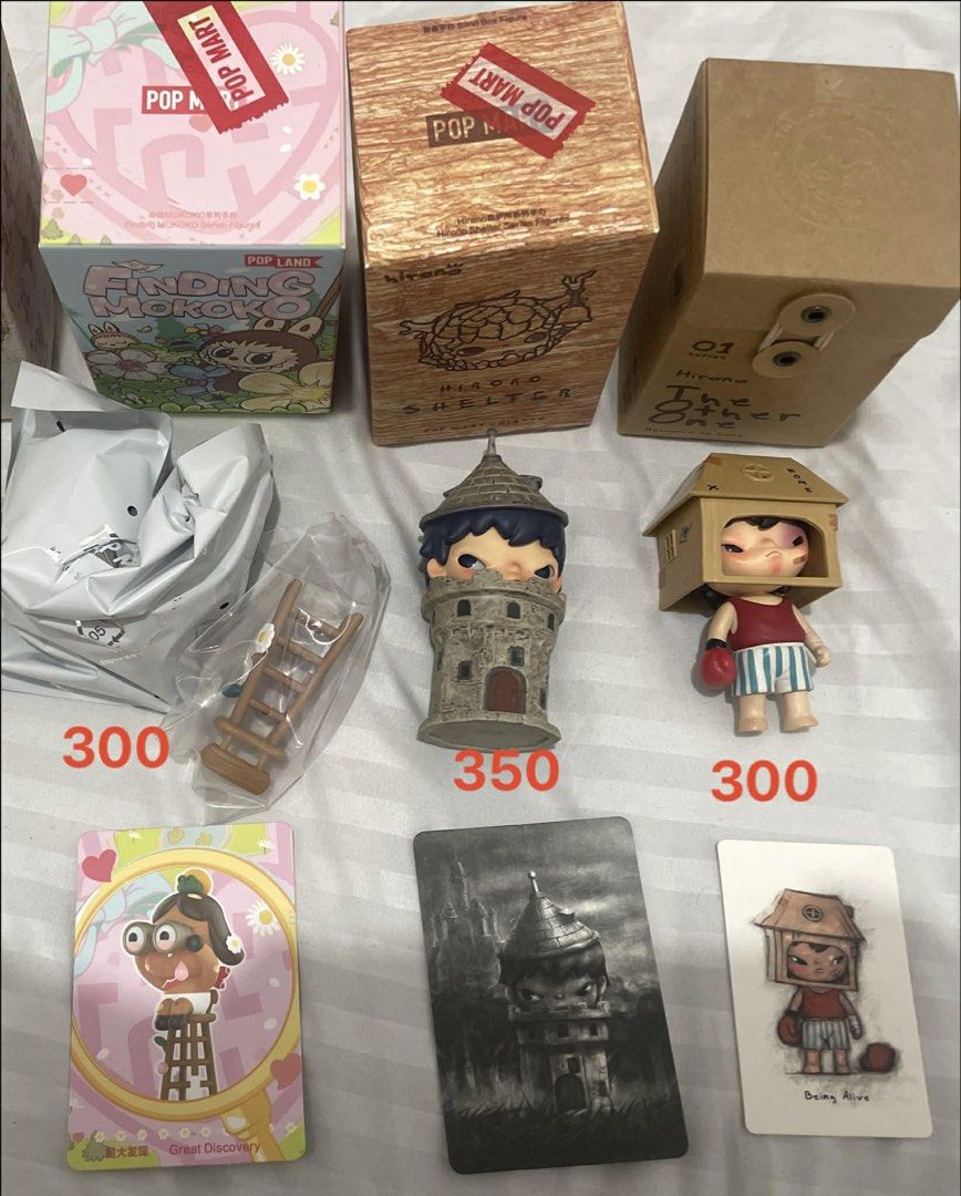 Hirono Figurines (FOR SALE!!) (Category: Designer & Blind Box Toys) located in Quezon City. Submitted by reeeaikows (Listing ID 1424102492, Image 1). Description: FS: HIRONO FIGURINES ALL HAS CARD AND BOX (Box is opened from the bottom) BEING ALIVE - SOLD FORT - (AVAILABLE) ₱350 CRYBABY - (AVAILABLE) ₱250 RFS: Need Funds PM for pics and details! MOD: Lalamove OR Meet up: FEU, Taft Area, España MOP: Cash or Gcash.