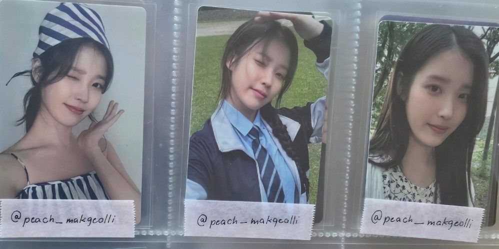 IU A Flower Bookmark 3 (CDP ver.) Photocards (Category: K-Wave Merchandise) located in Quezon City. Submitted by peach_makgeolli (Listing ID 1424007550, Image 1). Description: - IU Stripes - 300 - IU Tie - 300 - IU Floral - 300 - rfs: decluttering - payo/dop: 3 days, mop: maya - lalamove & lbc, 📍qc.