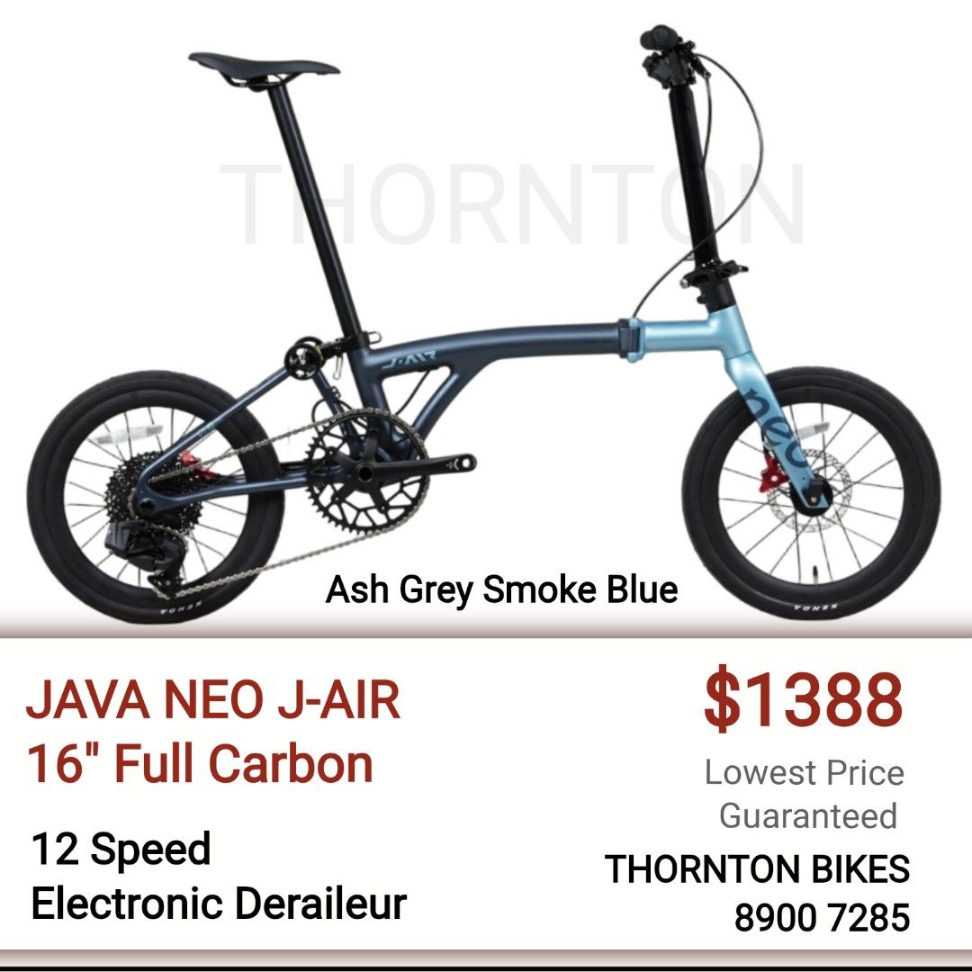 Java Neo| J-AIR | Carbon | 12 Speed | Wireless Electric Shifters | 16 ...