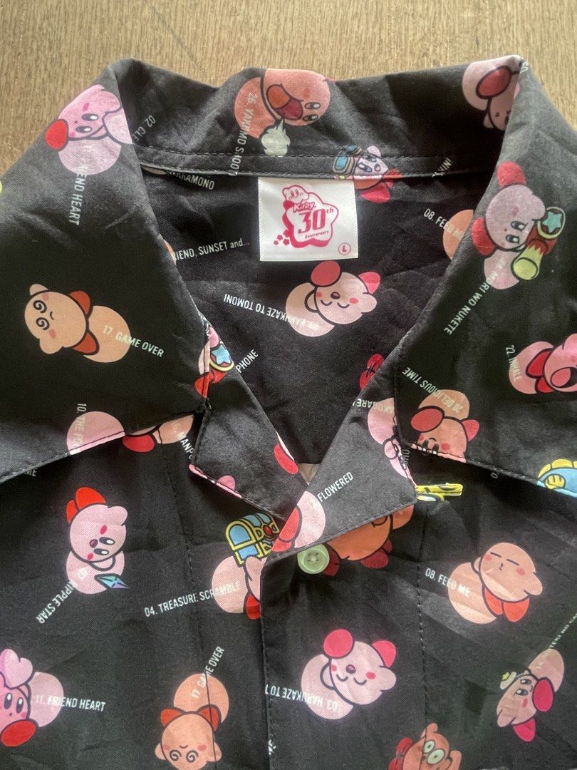 Kirby 30th Anniversary Shirt - Size L (Category: Tshirts & Polo Shirts ) located in Bacnotan. Submitted by anosellmo (Listing ID 1423993784, Image 2). Description: AOP KIRBY BUTTON DOWN SHIRT 22x27.5.
