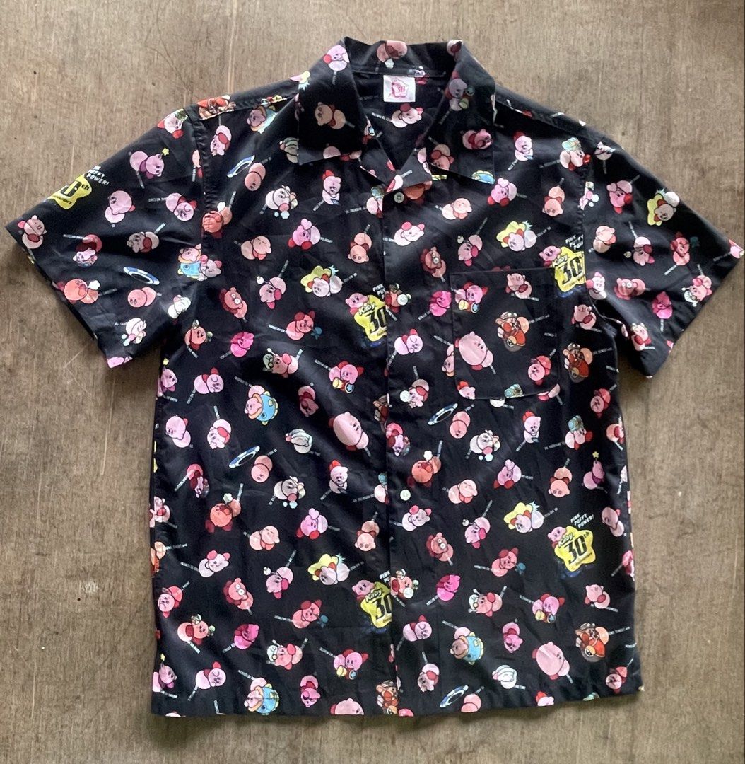 Kirby 30th Anniversary Shirt - Size L (Category: Tshirts & Polo Shirts ) located in Bacnotan. Submitted by anosellmo (Listing ID 1423993784, Image 1). Description: AOP KIRBY BUTTON DOWN SHIRT 22x27.5.