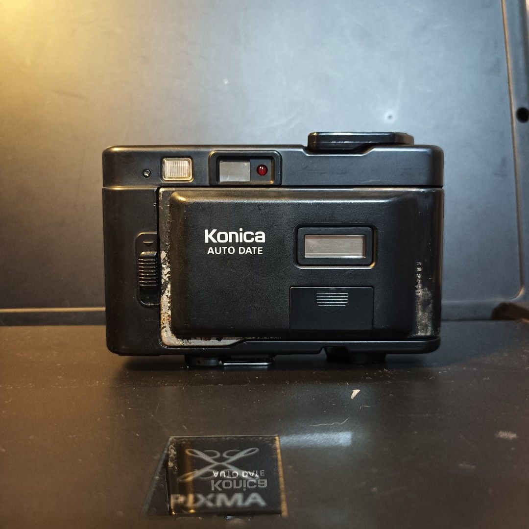 Konica EFJ Auto Date 35mm compact film camera. (Category: Cameras) located in Caloocan City. Submitted by glavesart (Listing ID 1423999144, Image 2). Description: Konica EFJ Auto Date 35mm compact film camera. Lens✅ Flash✅ Battery slot✅ Film slot✅ Automatic crank✅ Quartz Date✅ View finder✅ Timer✅ Iso✅ Automatic focus✅ No issues... Just few faded paint.