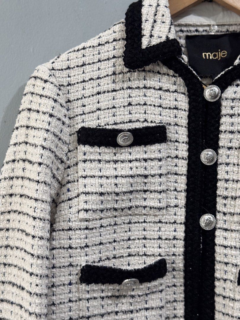 Maje Tweed Jacket - Size 34 (Category: Coats, Jackets and Outerwear) located in Manila. Submitted by mpac22222 (Listing ID 1424123183, Image 2). Description: Good as new.