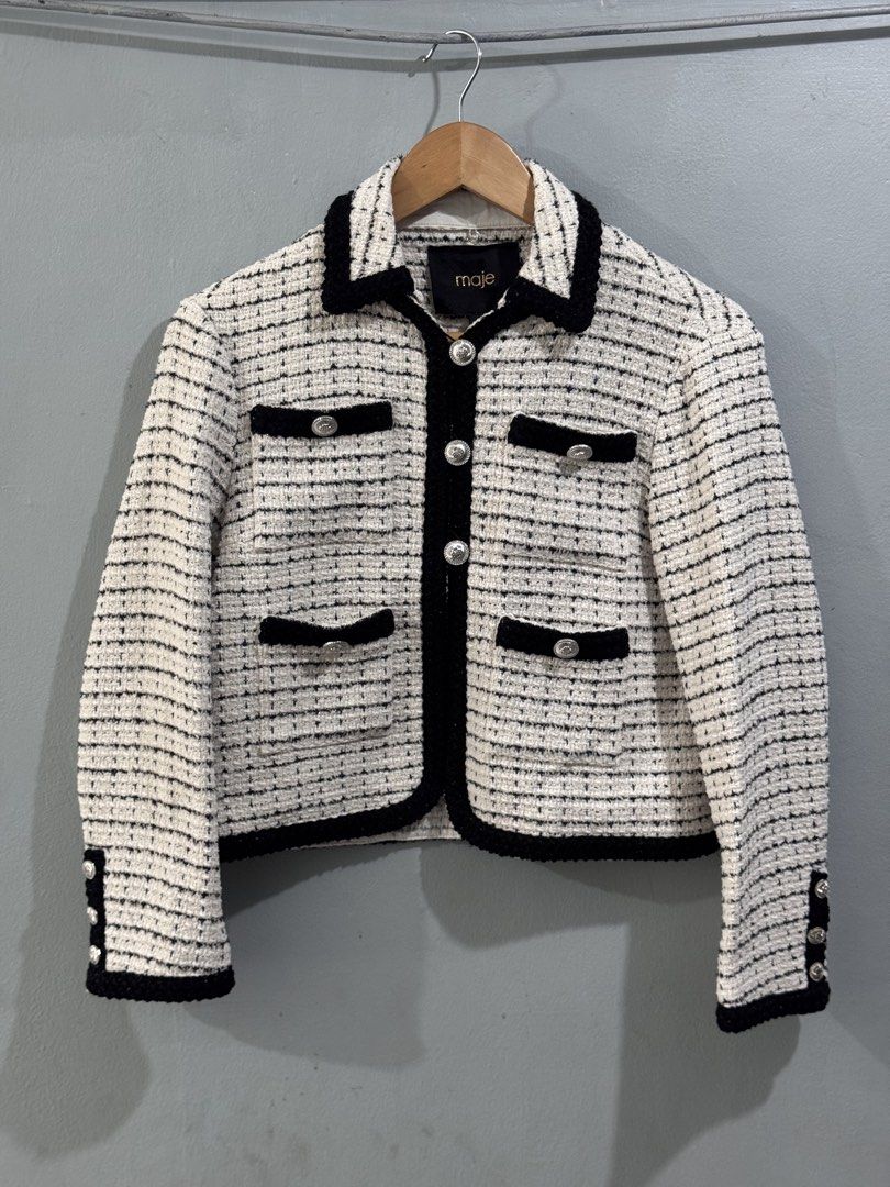 Maje Tweed Jacket - Size 34 (Category: Coats, Jackets and Outerwear) located in Manila. Submitted by mpac22222 (Listing ID 1424123183, Image 1). Description: Good as new.
