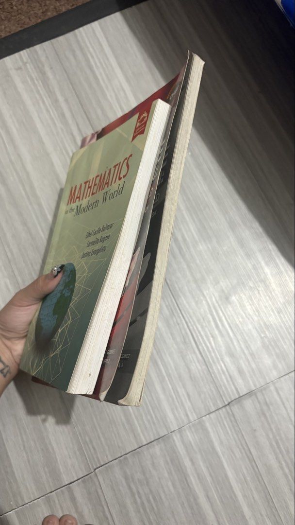 Mathematics in modern world | Purposive communication (Category: Textbooks) located in Manila. Submitted by tatisdeclutters (Listing ID 1424092518, Image 3). Description: - Mathematics in modern world | 250 ₱ - Purposive communication | 180 ₱ - No damage/ no missing pages.