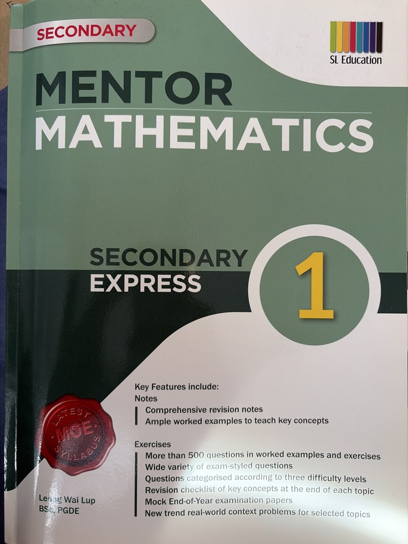 Mentor Mathematics Secondary 1 Express Textbook, Hobbies & Toys, Books ...