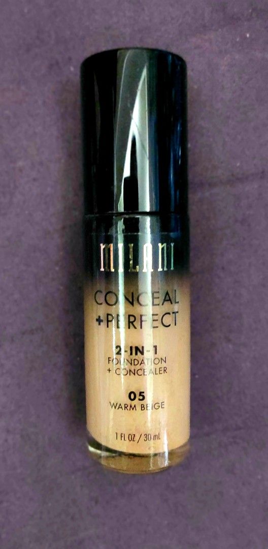 MILANI Conceal + Perfect 2-in-1 Foundation + Concealer - 💯Authentic! (Category: Makeup) located in Quezon City. Submitted by drkco (Listing ID 1424106894, Image 1). Description: 💯Authentic!! I cant recall when this was actually bought, hence selling low. Still looks and smells the same, though. SRP=p1200 Selling this at p335 (twice used) RFS: very perfecting! but unfortunately not my shade 😔 MILANI Conceal + Perfect 2-in-1 Foundation + Conceal