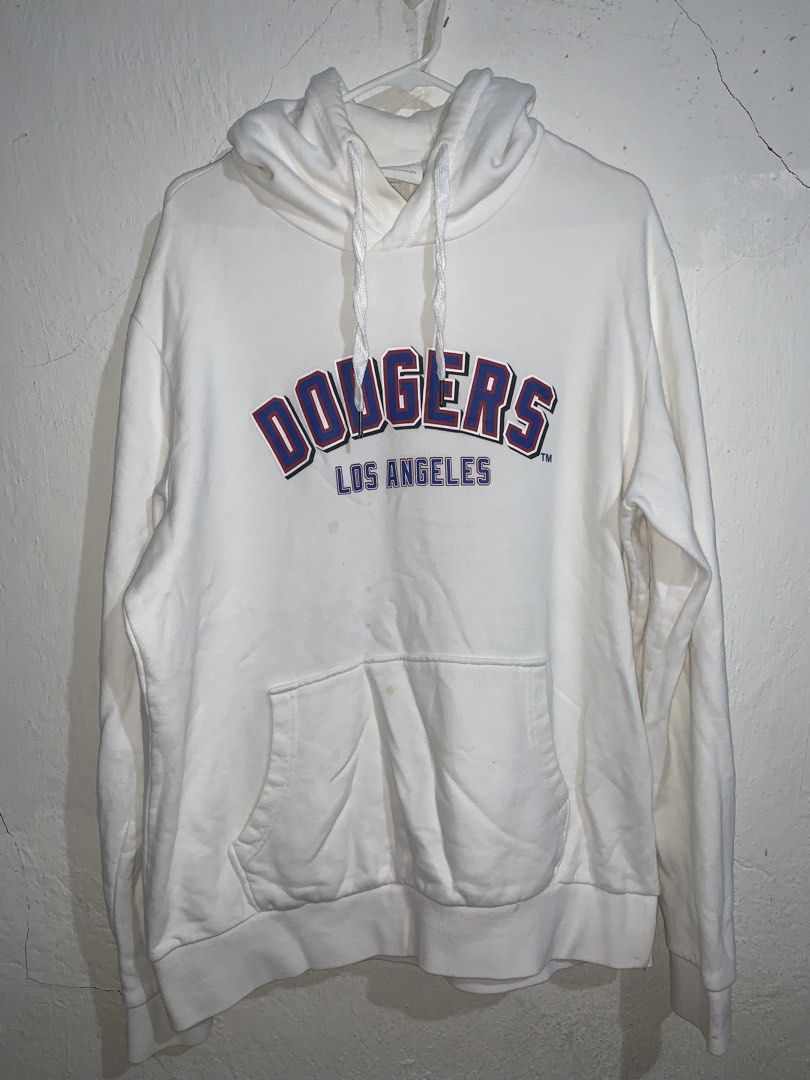 MLB Los Angeles Dodgers Hoodie (Category: Coats, Jackets and Outerwear) located in Cagayan de Oro. Submitted by emssdiap11 (Listing ID 1423980795, Image 1). Description: - Los Angeles Dodgers hoodie - Features the Dodgers logo on the front - Includes a kangaroo pocket - Drawstring hood - MLB logo on the inside tag - Made of soft, comfortable material.