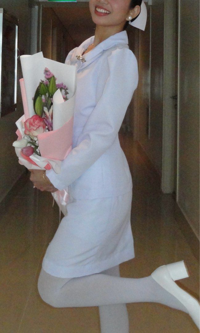 OATH-TAKING White Nurse (Gala) Uniform Set (Category: Sets or Coordinates) located in Sorsogon. Submitted by prelovedby_chee (Listing ID 1424142595, Image 3). Description: Oath Taking White Nurse Uniform Set. ✅Clean and well-maintained ✅Perfect for OATH TAKING or professional use ❗️900 with nursing cap already + sf ‼️PAYMENT FIRST BASIS‼️ ⚪️ Size : XS waist 24-25 inches; shoulders 15inches; hips 33inches, bust 32 ⚪️Custom Made ⚪️Used once ⚪️ seco