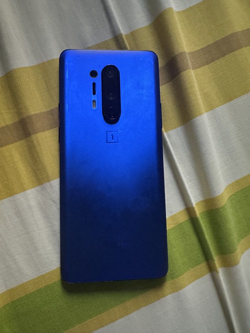 OnePlus 8 Pro 128gb (Category: OnePlus) located in Santa Rosa. Submitted by tonbonda (Listing ID 1424071150, Image 2). Description: Oneplus 8 Pro 8gb RAM / 128gb Memory Ultra Marine Color Screen Replaced with AMOLED Screen Fingerprint/Face Recognition Working (2)Small Black Spots at Front Camera & Left Side (Barely Noticeable) Battery in Good Condition.
