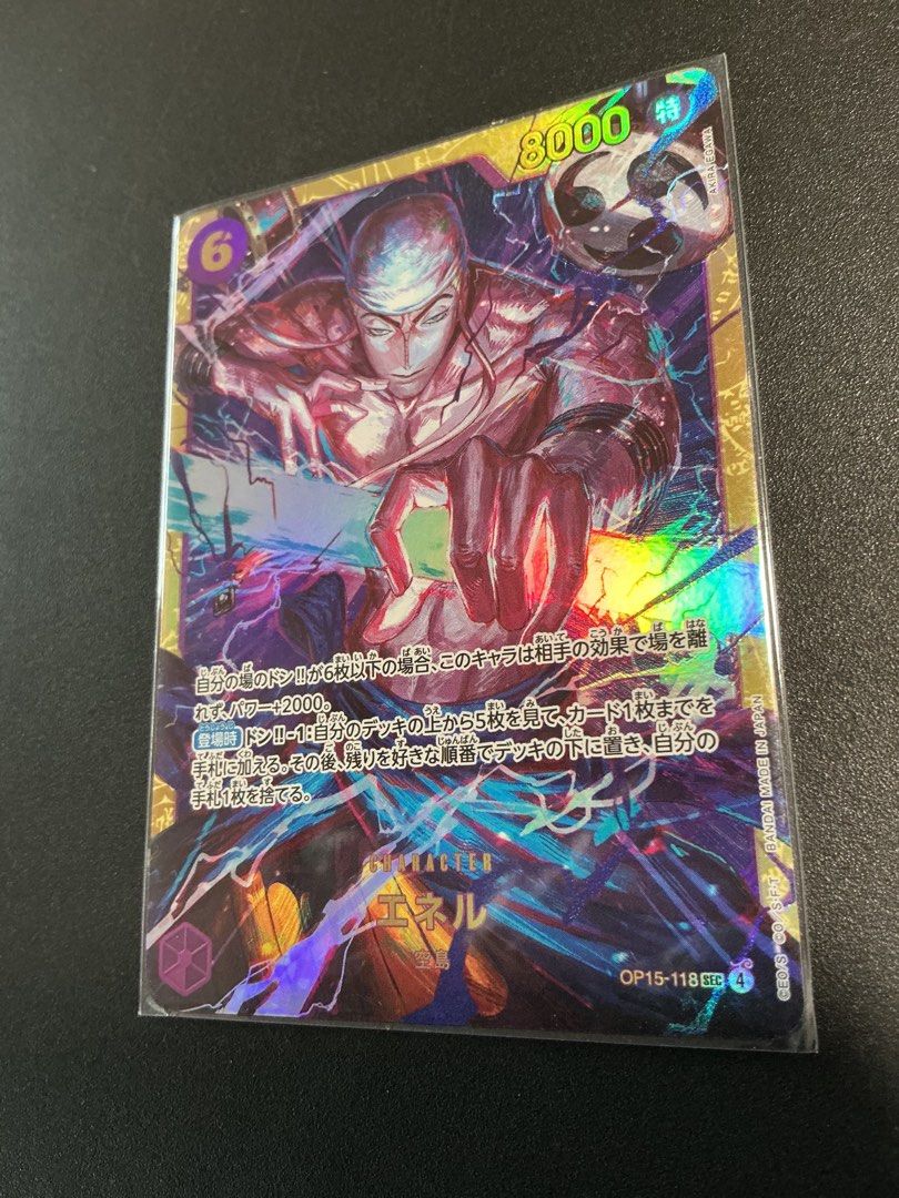 OP15-118 SEC] ENEL Secret Rare - One Piece Card Game JP (NEW SET), Hobbies  & Toys, Toys & Games on Carousell