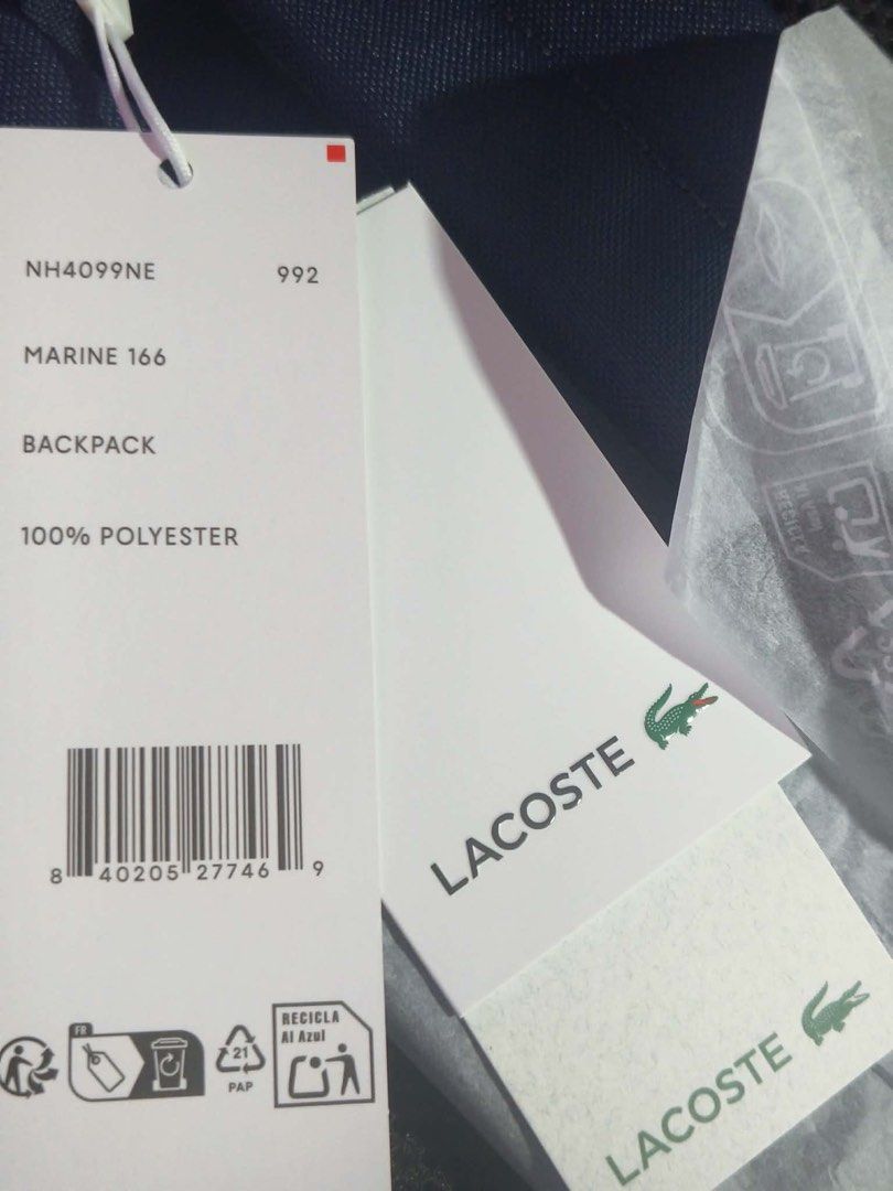 orig lacoste brand new backpack (Category: Backpacks) located in Manila. Submitted by littleliam85 (Listing ID 1423997498, Image 2). Description: from US.