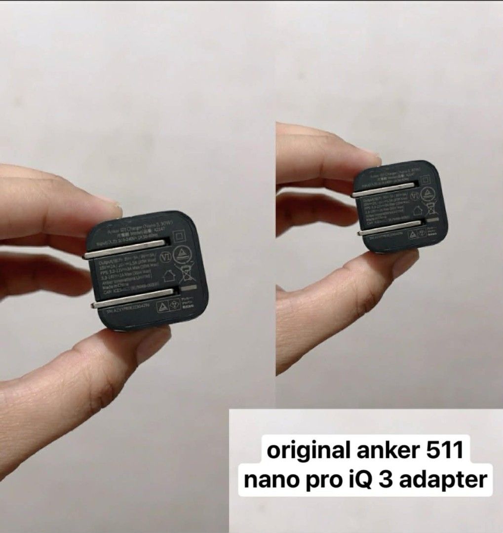 Original Anker 511 Nano Pro iQ 3 Adapter (Category: Chargers & Cables) located in Manila. Submitted by 2ez4mary0506 (Listing ID 1424070817, Image 2). Description: Original Anker 511 Nano Pro iQ 3 Adapter used it 3-5 times only bought it for 3,000 selling it for only ₱599 all goods no issue pm sa sure buyer.